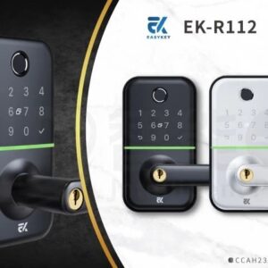 台灣 EasyKey 電子鎖 EK-R112｜指紋辨識 / 鑰匙 / 卡片 / 密碼解鎖開門