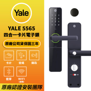 美國耶魯電子鎖 Yale 5565｜卡片 / 密碼 /藍芽解鎖開門
